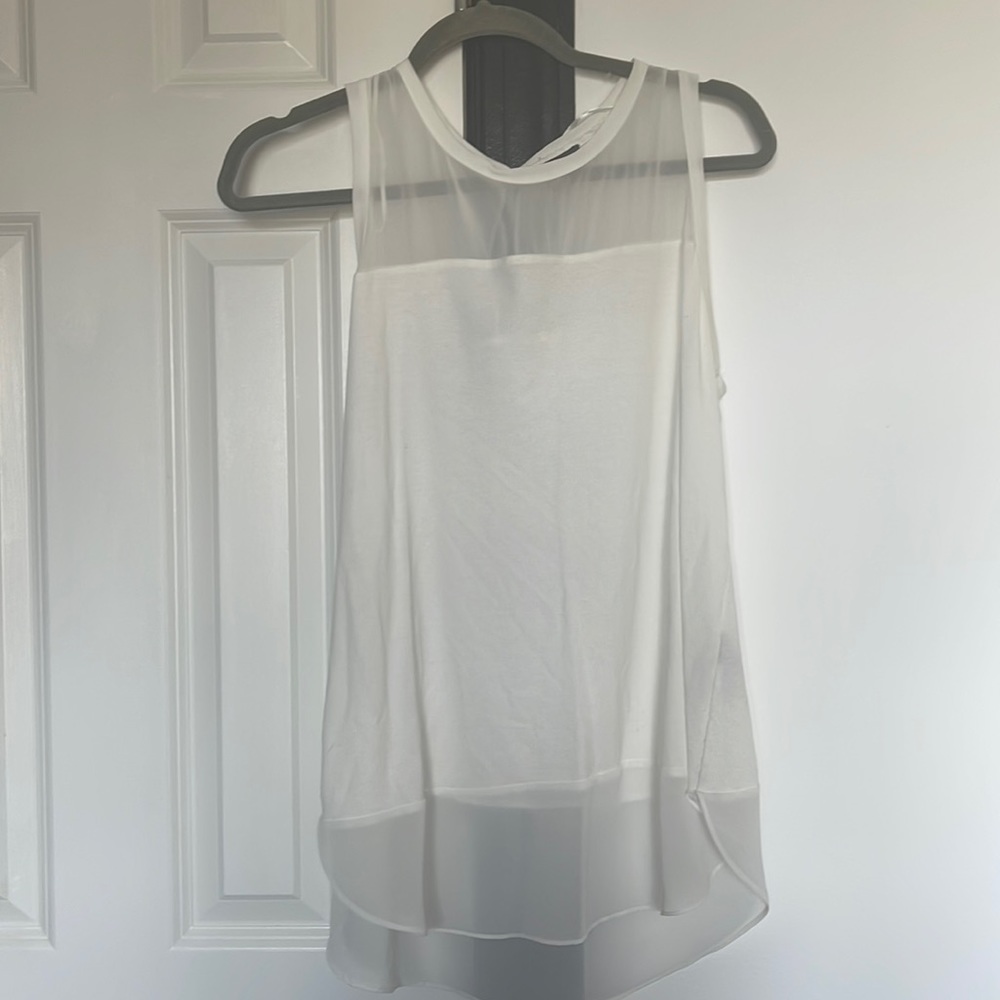 Off white sheer tank top